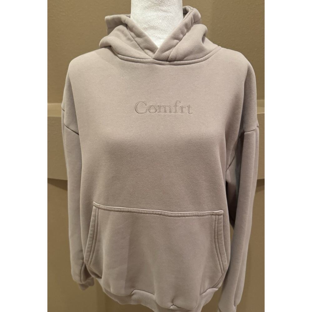 Comfrt Signature Sweat Hoodie Sweatshir Bark Sz Medium EUC - Picture 2 of 7